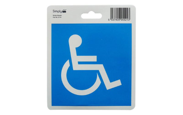 3x Sticker Shield Wheelchair Disabled Information Warning Label